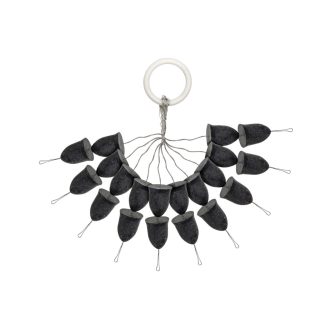 PZ Kúpos gumi stopper fekete, o8x10 mm, 20 db