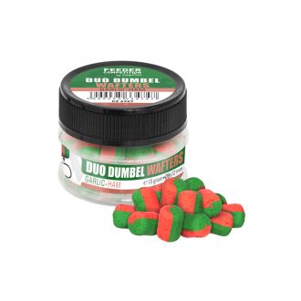   FC Duo Dumbel Wafters horogcsali, o10x14 mm, fokhagyma, sonka, 15 g