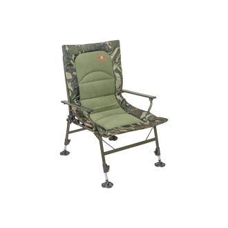   CZ Összkomfortos horgász fotel, 63x60x38/100 cm, Camou/Fleece