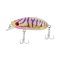 PZ Beetle wobbler, 5 cm, 7,8 g, sárga, fehér, lila, úszó