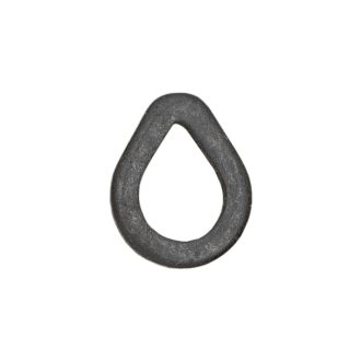 CZ Tear Drop előkegyűrű, 4 mm, matt fekete, 10 db