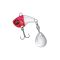 PZ Metal Viber műcsali, 3,1 cm, 15 g, pirosfejű